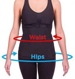 Measure waist-to-hip ratio for woman